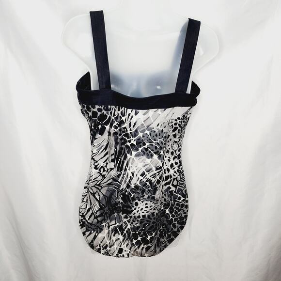 Miraclesuit Black & White One Piece Swimsuit - Picture 6 of 8